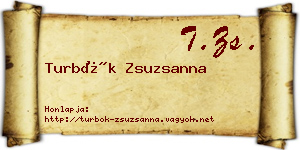 Turbók Zsuzsanna névjegykártya