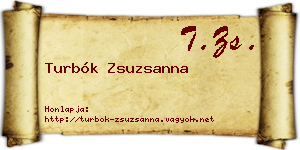 Turbók Zsuzsanna névjegykártya