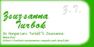 zsuzsanna turbok business card